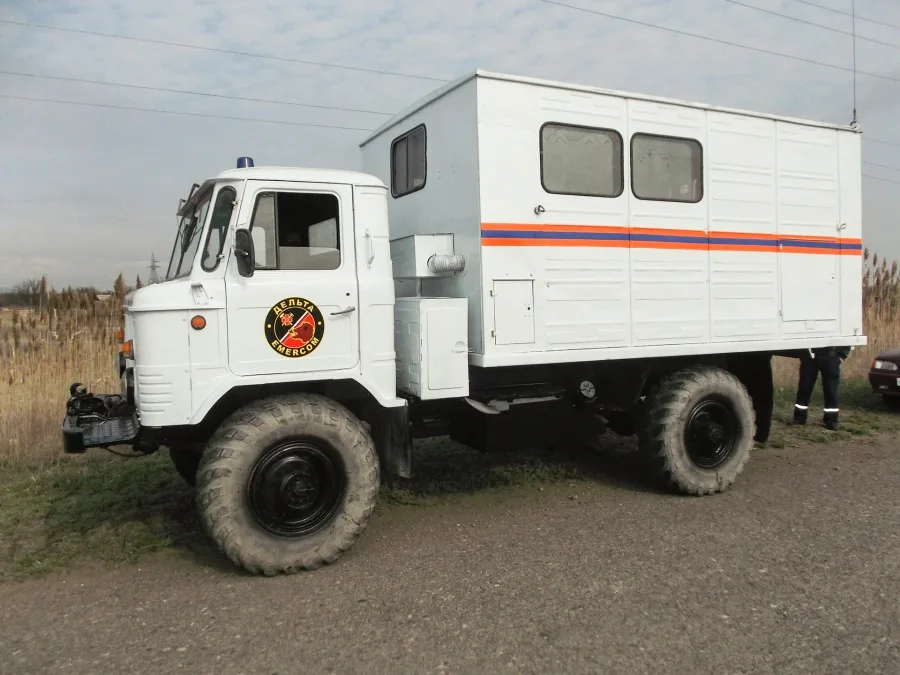 Специальный автомобиль ПАСФ ДЕЛЬТА на учениях